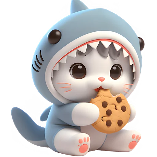 Эмодзи Пушистые акулы