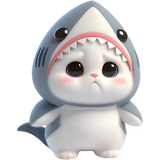 Эмодзи Пушистые акулы