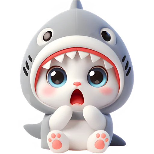 Эмодзи Пушистые акулы