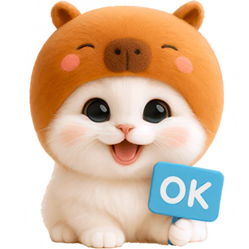 Эмодзи Котик-капибара