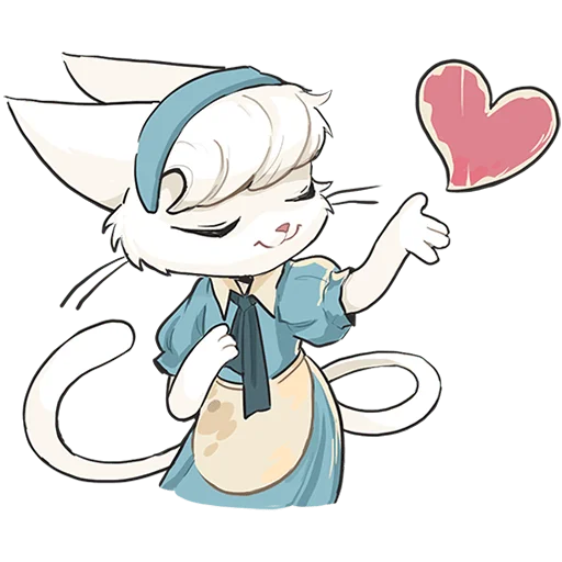 Эмодзи Кошечка Мия без текста