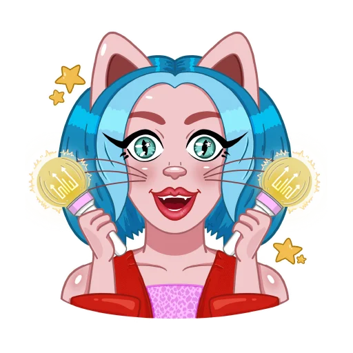 Эмодзи Kitty Pop Star