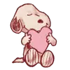 Эмодзи Snoopy Valentines Day