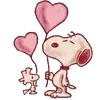 Эмодзи Snoopy Valentines Day