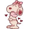 Эмодзи Snoopy Valentines Day