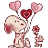 Эмодзи Snoopy Valentines Day