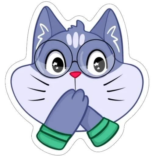 Эмодзи Кот Ученый