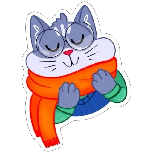 Эмодзи Кот Ученый