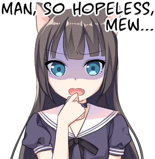 Эмодзи Tsundere Cat Girl Miyako