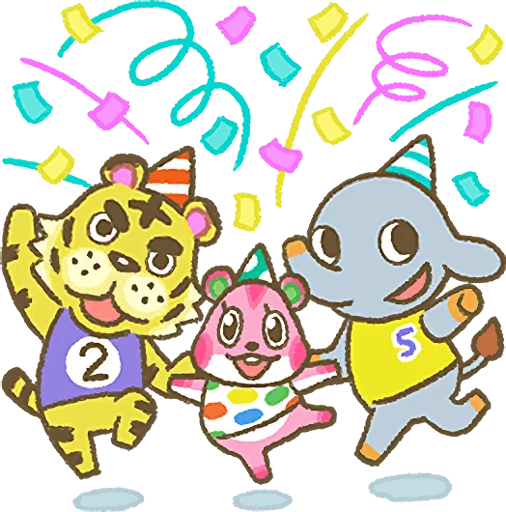 Эмодзи Animal Crossing 15th Anniversary Sticker
