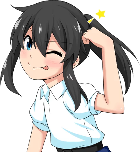 Эмодзи Bellezza Felutia in school uniform
