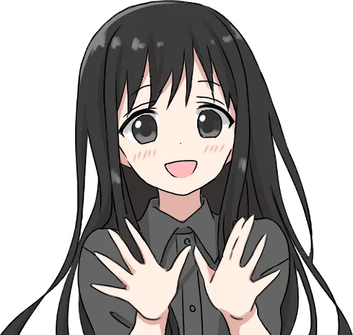 Эмодзи Girl with black hair long TL-EDIT