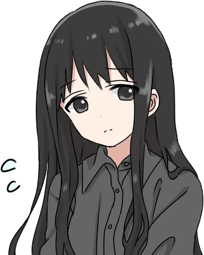 Эмодзи Girl with black hair long TL-EDIT