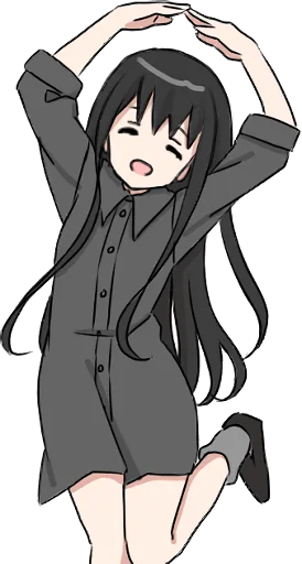 Эмодзи Girl with black hair long TL-EDIT