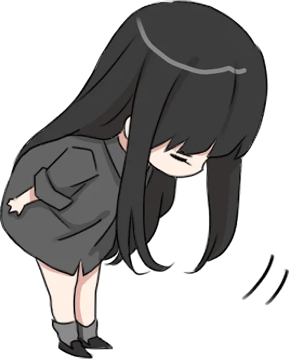 Эмодзи Girl with black hair long TL-EDIT
