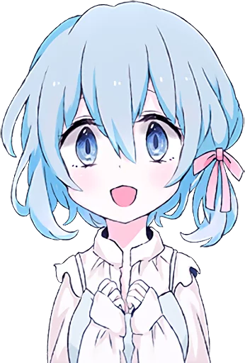 Эмодзи Light Blue Girl