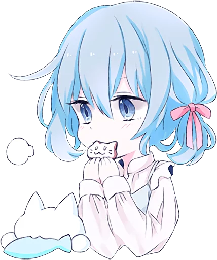 Эмодзи Light Blue Girl