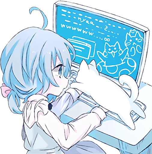 Эмодзи Light Blue Girl
