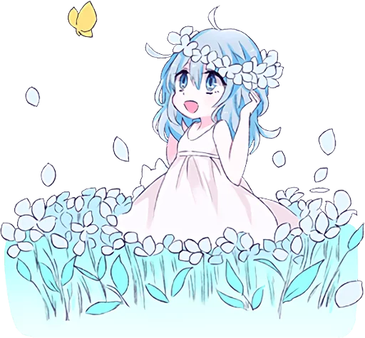 Эмодзи Light Blue Girl