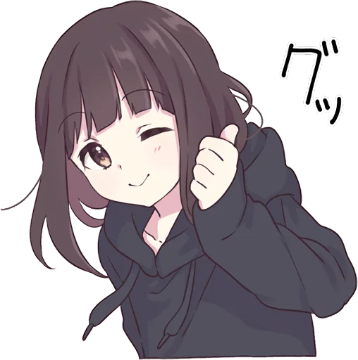 Эмодзи Menhera-chan.