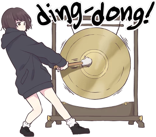 Эмодзи Menhera little girl. ENG