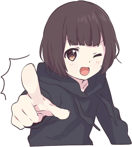 Эмодзи Menhera little girl. ENG