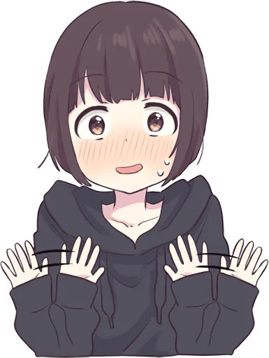 Эмодзи Menhera little girl. ENG