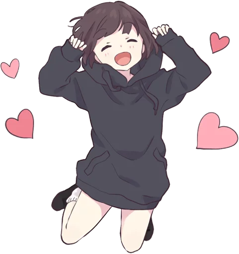 Эмодзи Menhera little girl. ENG