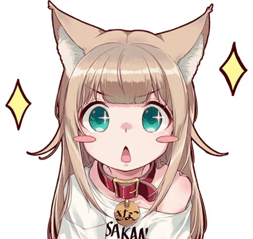 Эмодзи Kinako (Osakana Neko)