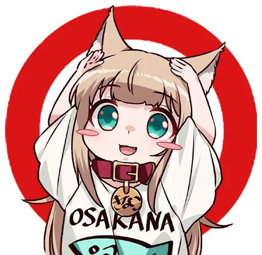Эмодзи Kinako (Osakana Neko)