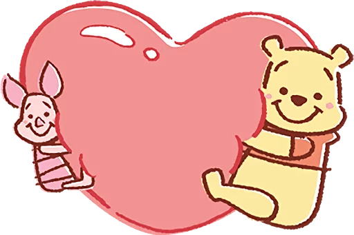 Эмодзи Pooh and Piglet (Lovely)