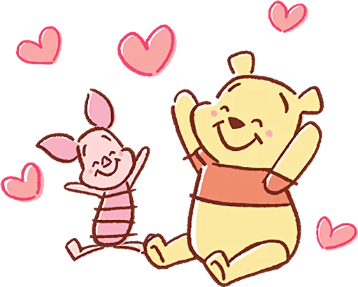 Эмодзи Pooh and Piglet (Lovely)