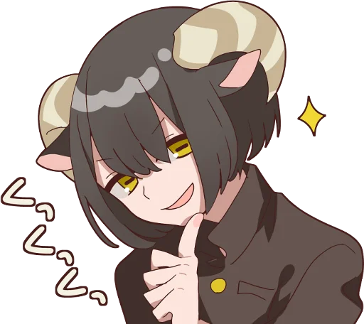 Эмодзи Sheep and black goat