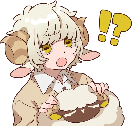 Эмодзи Sheep and black goat