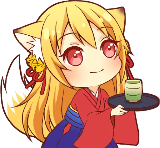 Эмодзи Tanuki & Fox girl