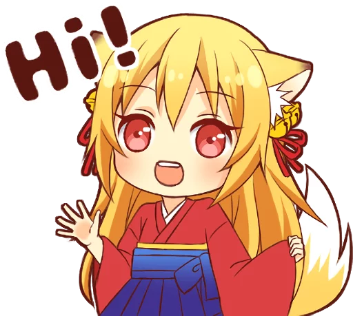 Эмодзи Tanuki & Fox girl