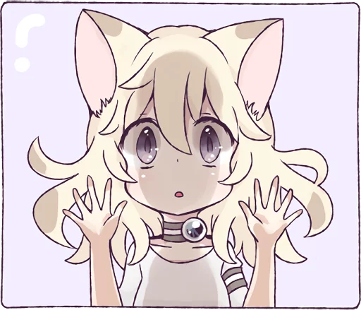 Эмодзи White Cat Girl
