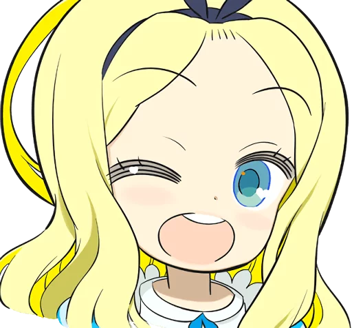 Эмодзи Official Sticker of okama's Alice Series