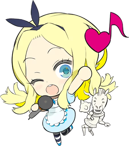 Эмодзи Official Sticker of okama's Alice Series