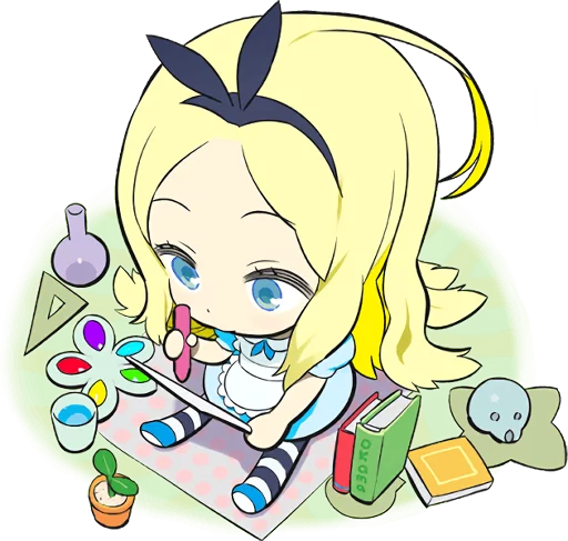 Эмодзи Official Sticker of okama's Alice Series