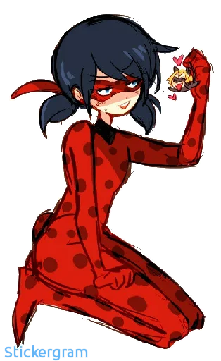 Эмодзи Lady bug Cat noir
