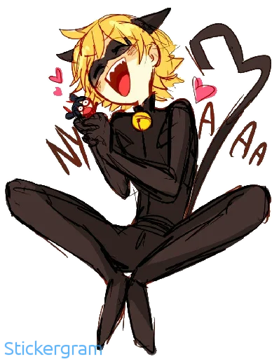 Эмодзи Lady bug Cat noir