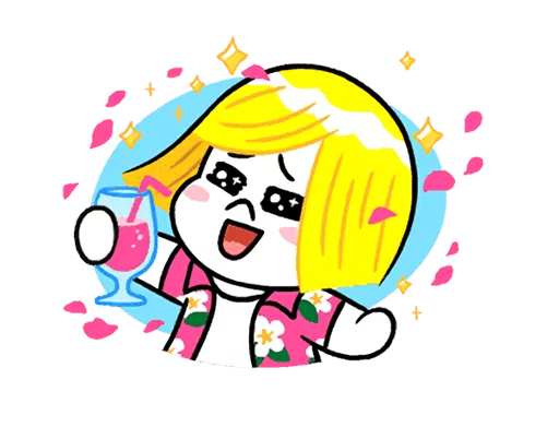 Эмодзи LINE Characters: Cute and Soft Summer