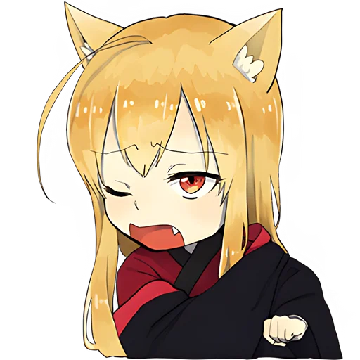 Эмодзи Лисичка тян