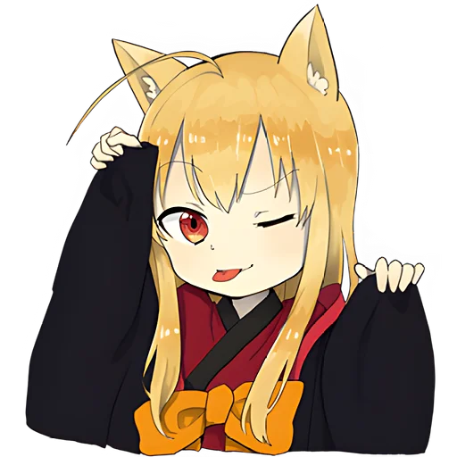 Эмодзи Лисичка тян