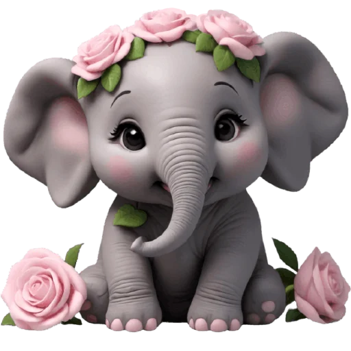 Эмодзи Милый слоненок