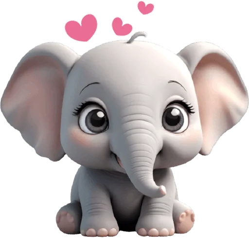 Эмодзи Милый слоненок