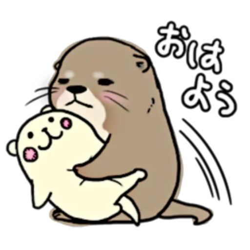 Эмодзи Little otter "Kawauso-san" Part 1-2 (FULL) [JPN]