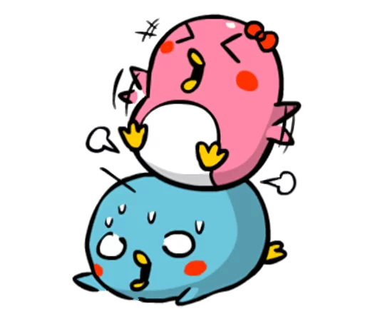 Эмодзи Lovely couple penguins - 'ALPENG' Ver 2