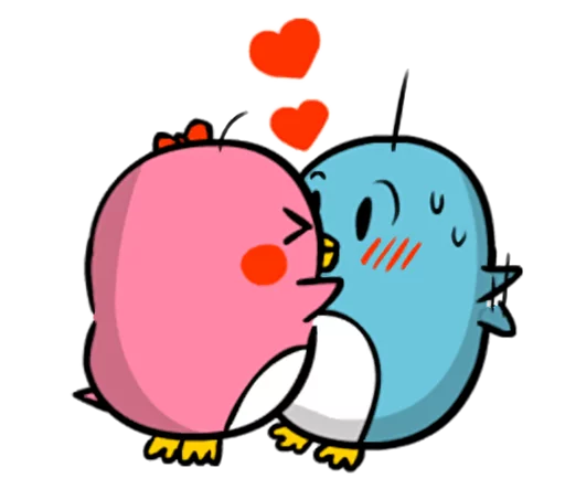 Эмодзи Lovely couple penguins - 'ALPENG' Ver 2